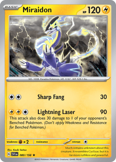 Miraidon 080/198 - Holo Rare - Scarlet & Violet Base Set
