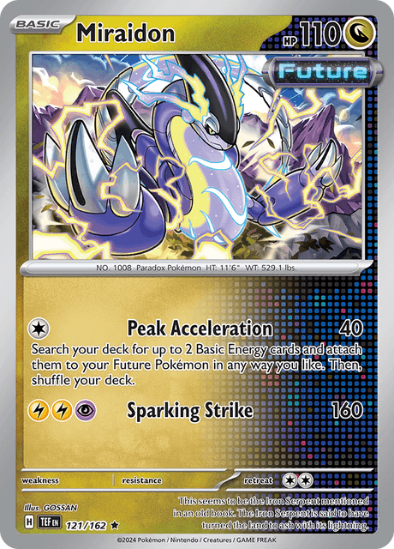Miraidon 121/162 - Non Holo Rare - Scarlet & Violet Temporal Forces