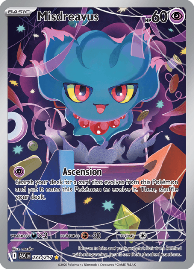 Misdreavus 233/217 - Illustration Rare - Mega Evolution: Ascended Heroes