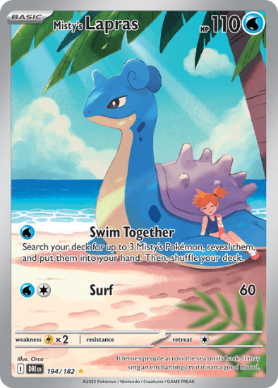 Misty's Lapras 194/182 - Illustration Rare - Scarlet & Violet Destined Rivals