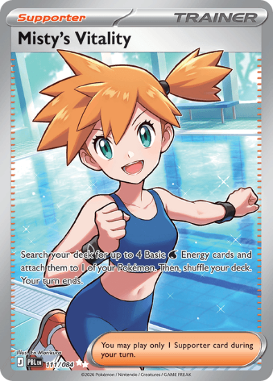 Misty's Vitality 111/084 - Full Art Ultra Rare - Mega Evolution: Pitch Black