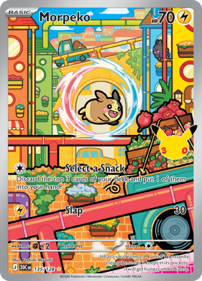Morpeko 135/128 - Illustration Rare - 30th Celebration