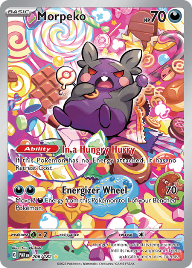 Morpeko 206/182 - Illustration Rare - Scarlet & Violet Paradox Rift