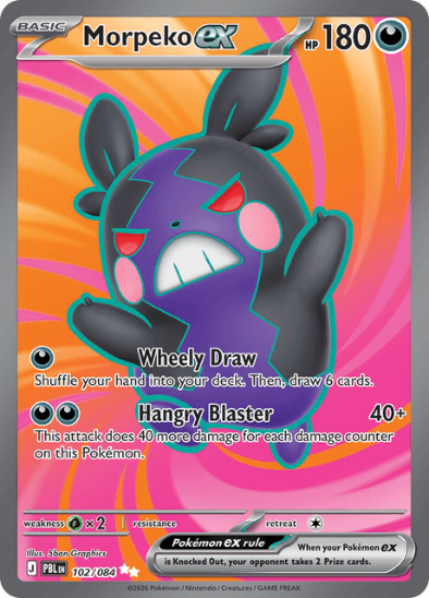 Morpeko ex 102/084 - Full Art Ultra Rare - Mega Evolution: Pitch Black
