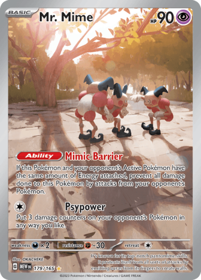 Mr. Mime 179/165 - Illustration Rare - Scarlet & Violet 151
