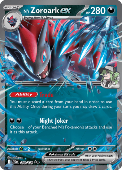 N's Zoroark ex 098/159 - Ultra Rare - Scarlet & Violet Journey Together