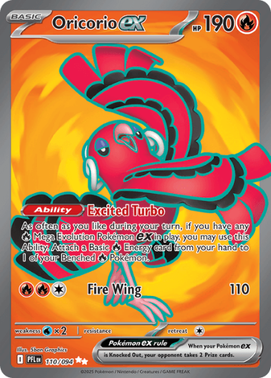 Oricorio ex 110/094 - Full Art Ultra Rare - Mega Evolution: Phantasmal Flames