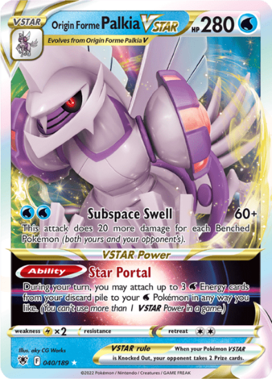 Origin Forme Palkia VSTAR 040/189 - Ultra Rare - Astral Radiance
