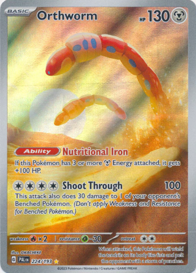 Orthworm 224/193 - Illustration Rare - Scarlet & Violet Paldea Evolved
