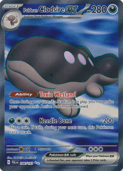 Paldean Clodsire EX 244/193 - Full Art Ultra Rare - Scarlet & Violet Paldea Evolved