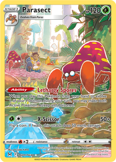 Parasect TG01/TG30 - Trainer Gallery Holo Rare - Lost Origin