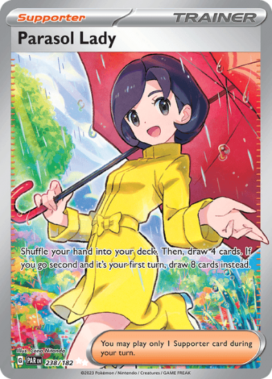 Parasol Lady 238/182 - Full Art Ultra Rare - Scarlet & Violet Paradox Rift