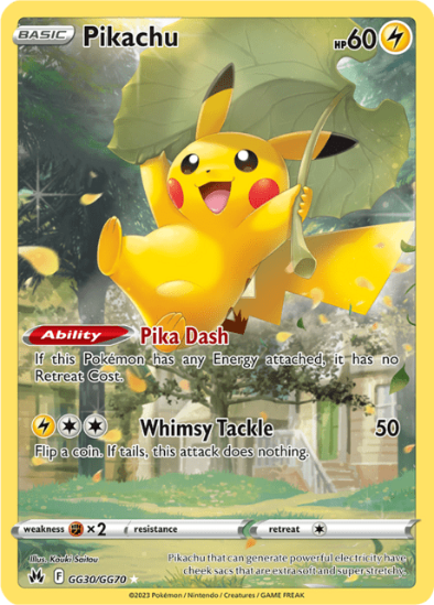 Pikachu GG30/GG70 - Gallery Holo Rare - Crown Zenith