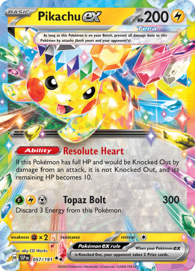 Pikachu ex 057/191 - Ultra Rare - Scarlet & Violet Surging Sparks