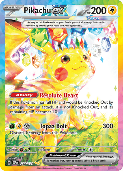 Pikachu ex 238/191 - Special Illustration Rare - Scarlet & Violet Surging Sparks