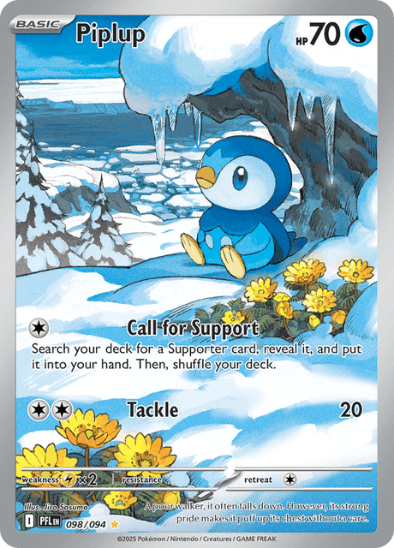Piplup 098/094 - Illustration Rare - Mega Evolution: Phantasmal Flames