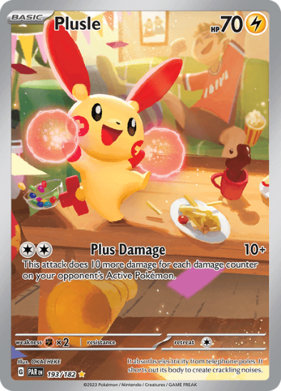 Plusle 193/182 - Illustration Rare - Scarlet & Violet Paradox Rift