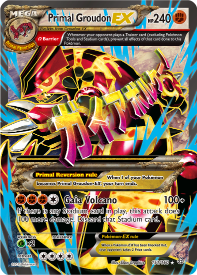 Primal Groudon ex 151/160 - Full Art Ultra Rare - XY Primal Clash
