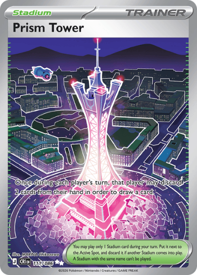Prism Tower 111/086 - Full Art Ultra Rare - Mega Evolution: Chaos Rising