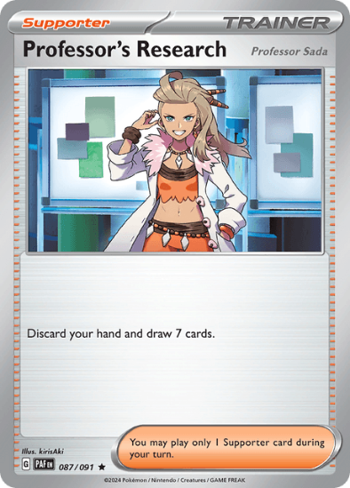 Professor's Research 087/091 - Reverse Holo Rare - Scarlet & Violet Paldean Fates