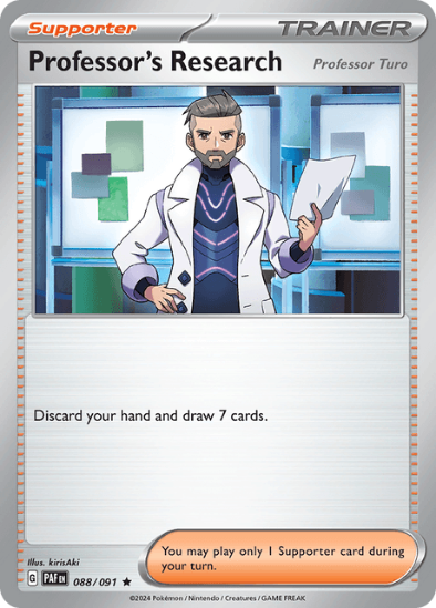 Professor's Research 088/091 - Reverse Holo Rare - Scarlet & Violet Paldean Fates