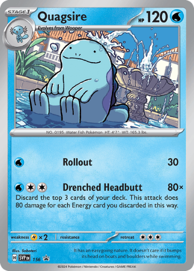 Quagsire SVP 156 - Cosmos Holo Rare - Scarlet & Violet Black Star Promo