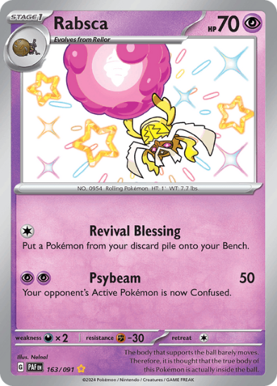 Rabsca 163/091 - Shiny Rare - Scarlet & Violet Paldean Fates