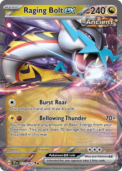 Raging Bolt ex 123/162 - Ultra Rare - Scarlet & Violet Temporal Forces