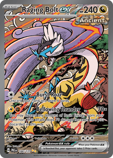 Raging Bolt ex 166/131 - Special Illustration Rare - Scarlet & Violet: Prismatic Evolutions