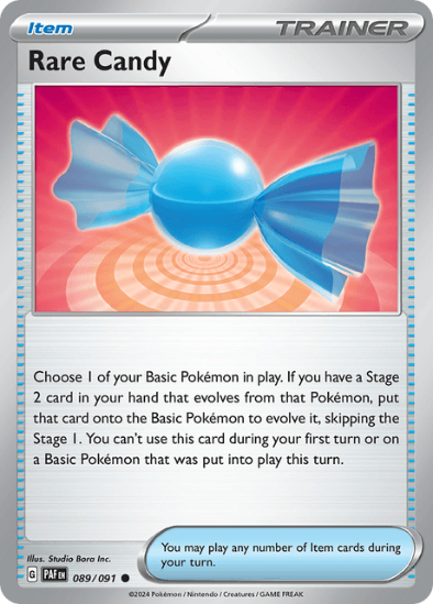 Rare Candy 089/091 - Reverse Holo Common - Scarlet & Violet Paldean Fates