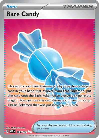 Rare Candy 175/132 - Full Art Ultra Rare - Mega Evolution: Base Set