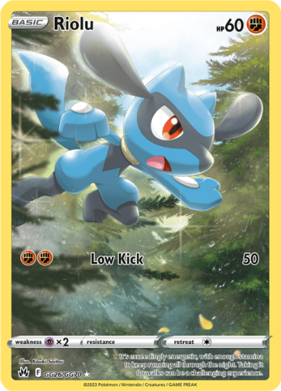 Riolu GG26/GG70 - Gallery Holo Rare - Crown Zenith