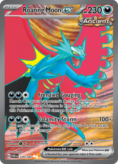 Roaring Moon ex 229/182 - Full Art Ultra Rare - Scarlet & Violet Paradox Rift