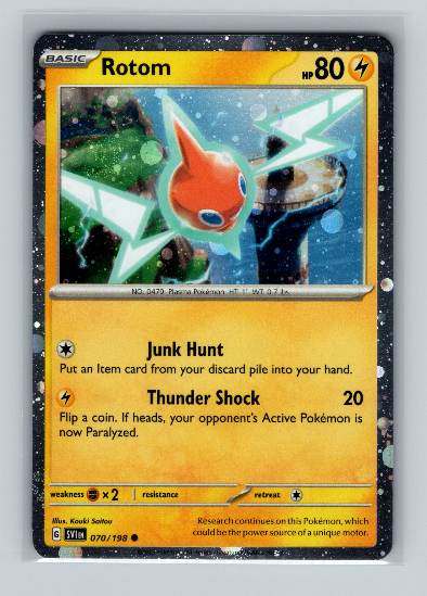 Rotom 070/198 -  Cosmos Holo Alternative Version Common - Scarlet & Violet