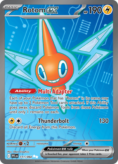 Rotom ex 111/094 - Full Art Ultra Rare - Mega Evolution: Phantasmal Flames