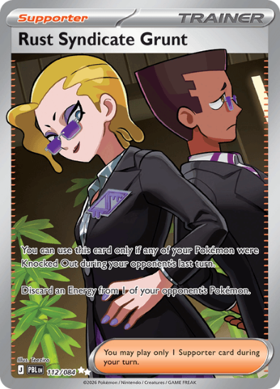 Rust Syndicate Grunt 112/084 - Full Art Ultra Rare - Mega Evolution: Pitch Black