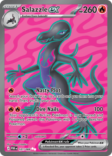 Salazzle ex 101/088 - Full Art Ultra Rare - Mega Evolution: Perfect Order
