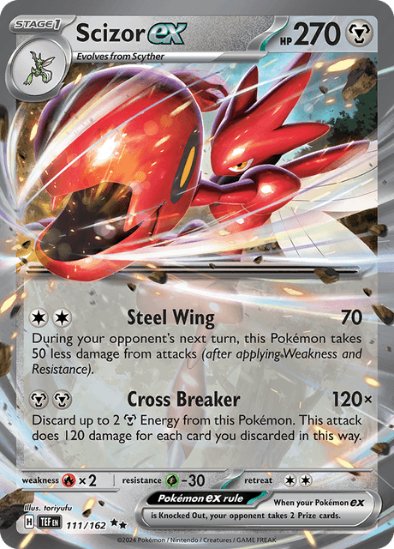 Scizor ex 111/162 - Ultra Rare - Scarlet & Violet Temporal Forces