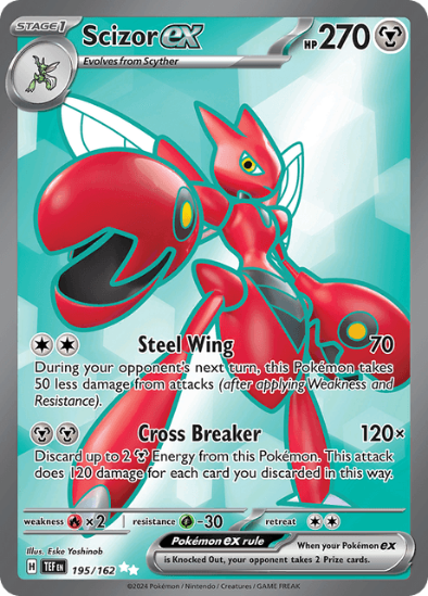 Scizor ex 195/162 - Full Art Ultra Rare - Scarlet & Violet Temporal Forces