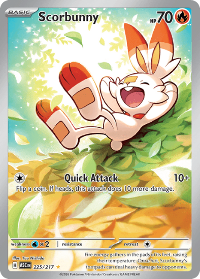 Scorbunny 225/217 - Illustration Rare - Mega Evolution: Ascended Heroes