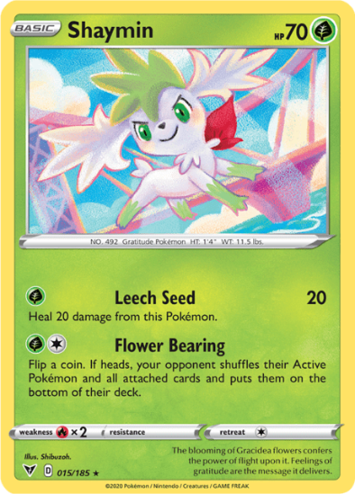 Shaymin 015/185 - Cosmos Holo Knockout Promo - Sword & Shield Vivid Voltage