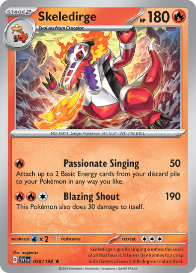 Skeledirge 038/198 - Holo Rare - Scarlet & Violet Base Set