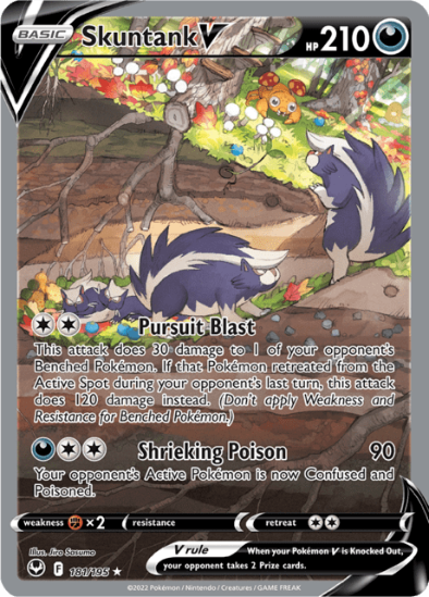 Skuntank V 181/195 - Full Art Ultra Rare - Silver Tempest