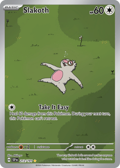 Slakoth 212/191 - Illustration Rare - Scarlet & Violet Surging Sparks