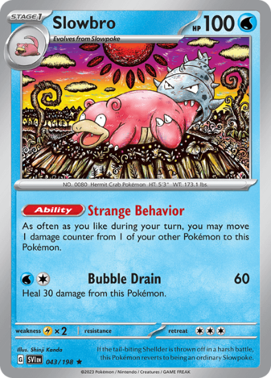 Slowbro 043/198 - Reverse Holo Rare - Scarlet & Violet Base Set