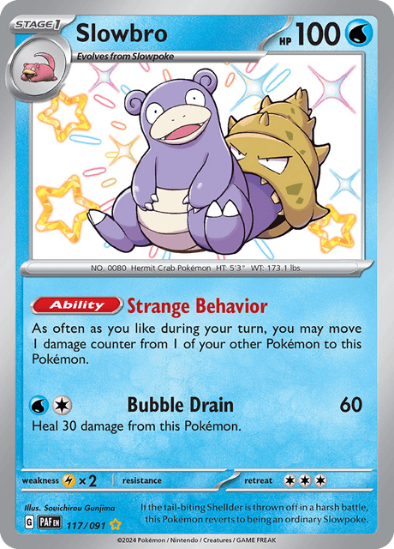 Slowbro 117/091 - Shiny Rare - Scarlet & Violet Paldean Fates