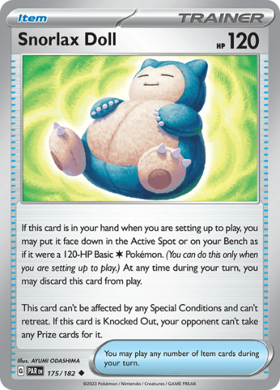 Snorlax Doll 175/182 - Uncommon - Scarlet & Violet Paradox Rift