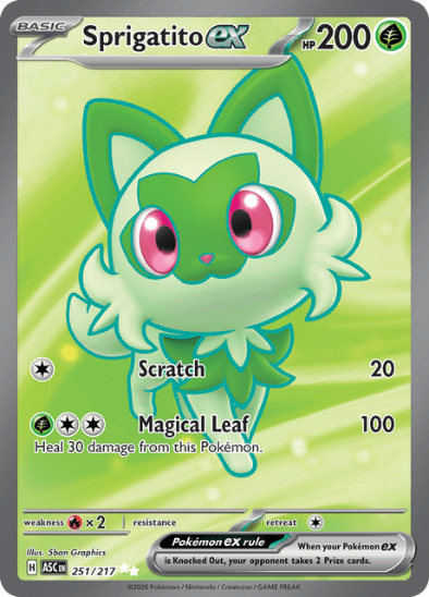 Sprigatito ex 251/217 - Full Art Ultra Rare - Mega Evolution: Ascended Heroes