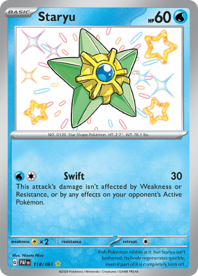 Staryu 118/091 - Shiny Rare - Scarlet & Violet Paldean Fates