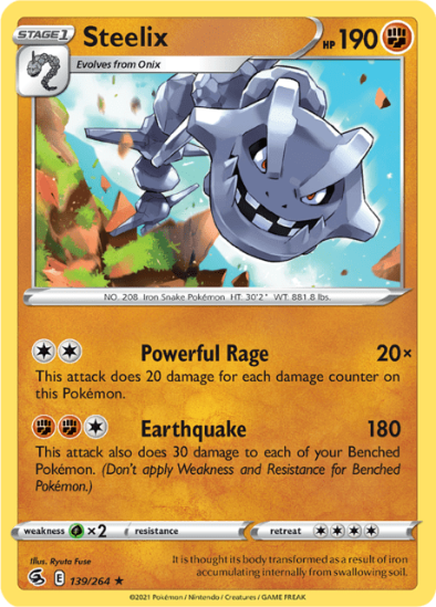 Steelix 139/264 - Holo Rare - Fusion Strike